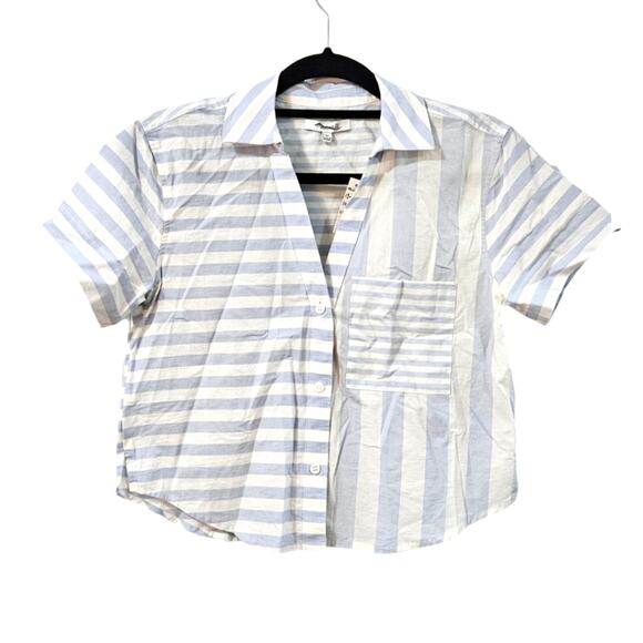 NWT Madewell Y-Neck Button up Shirt Size XS - Picture 1 of 7